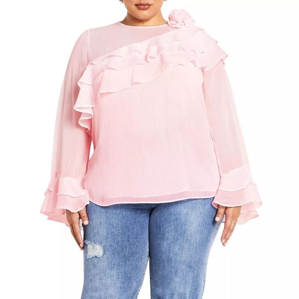 NWT Size 18 City Chic Rosa Corsage Top